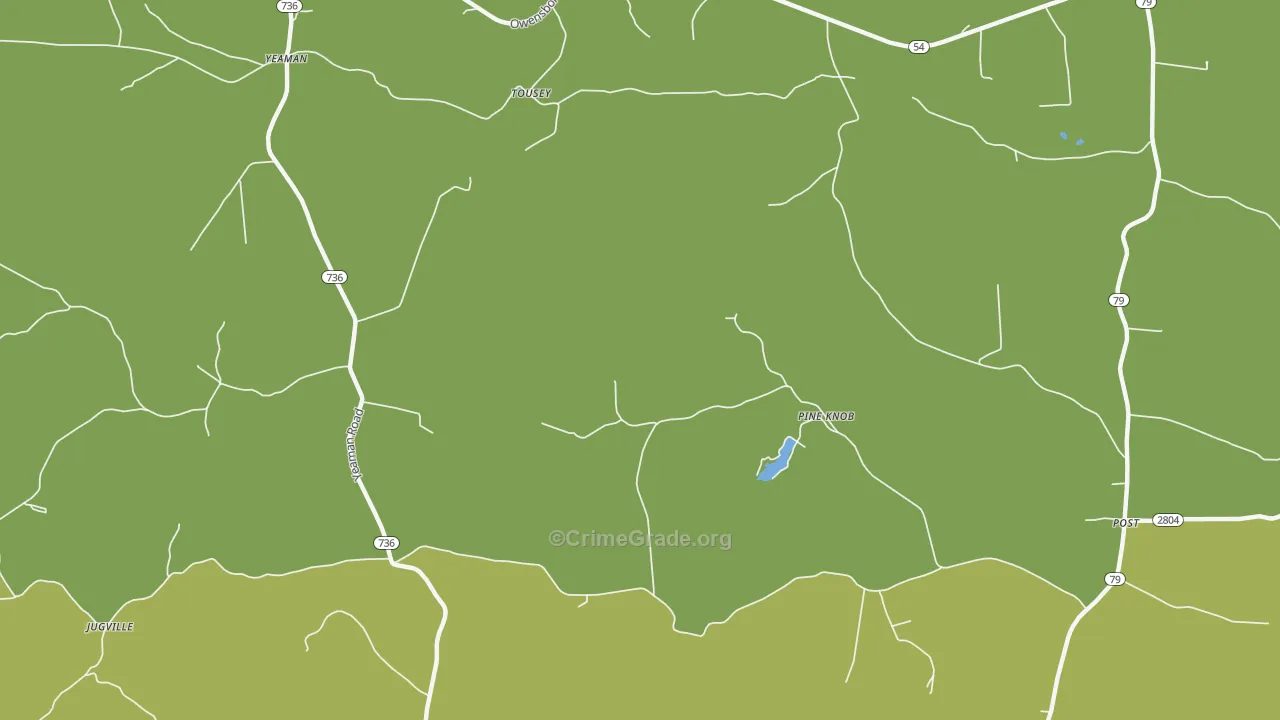 Pine Knob, KY Map of Murder Rates