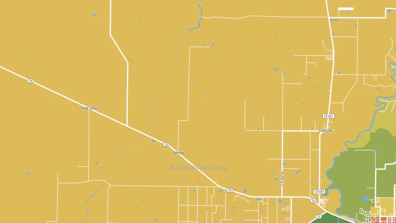 Pine Level, FL Map of Murder Rates
