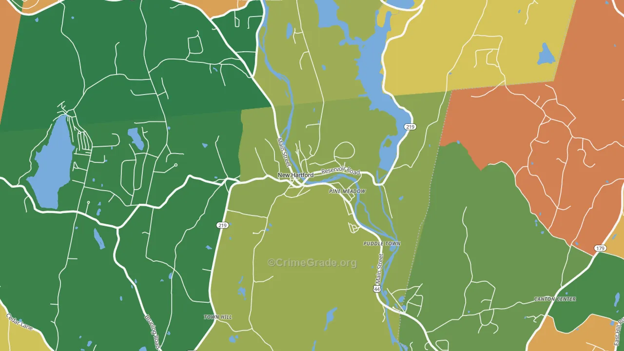 Pine Meadow, CT Map of Murder Rates