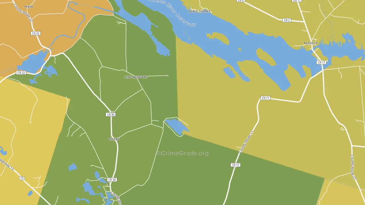 Pine Meadows, NY Map of Murder Rates