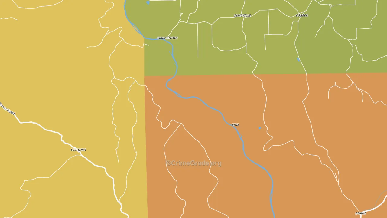 Pine, PA Map of Murder Rates