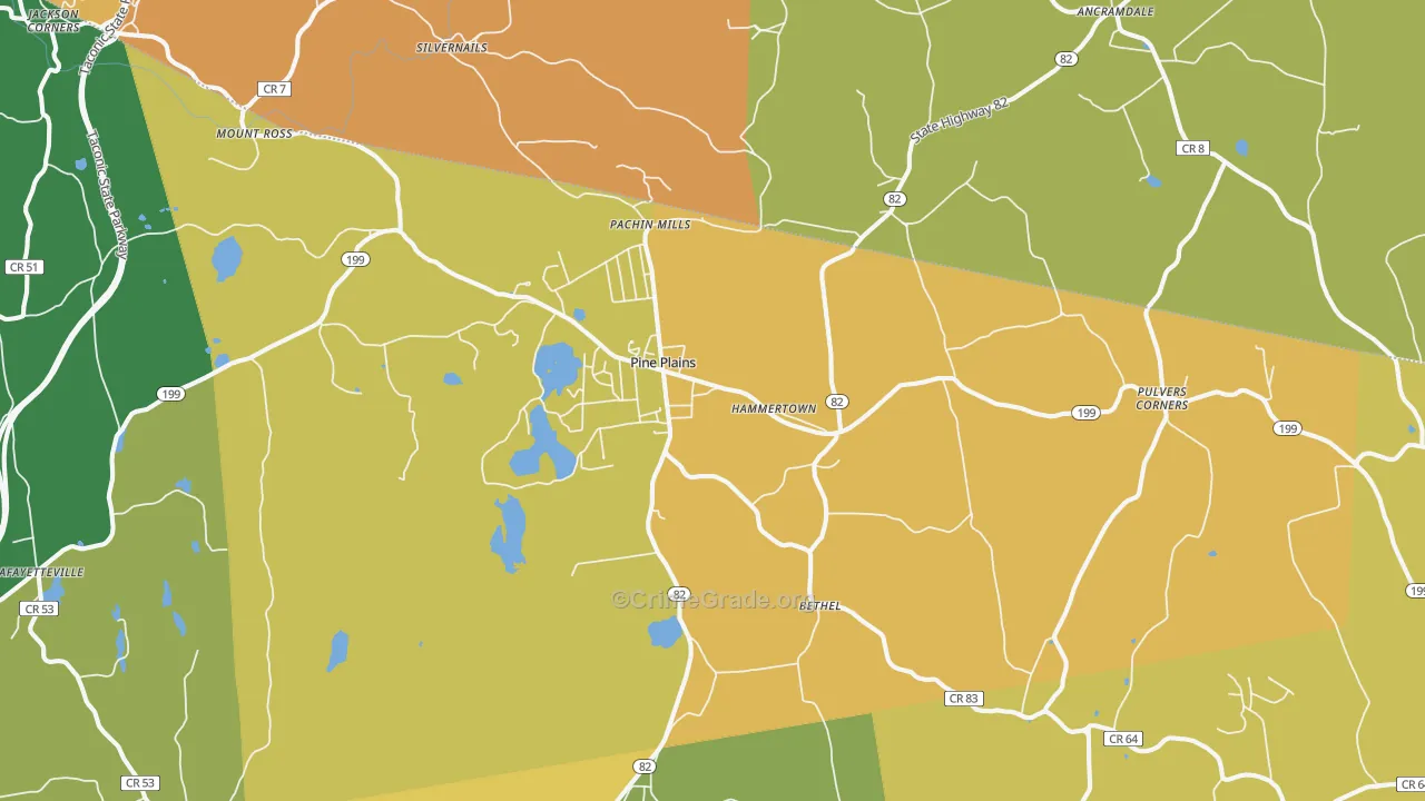 Pine Plains, NY Map of Murder Rates
