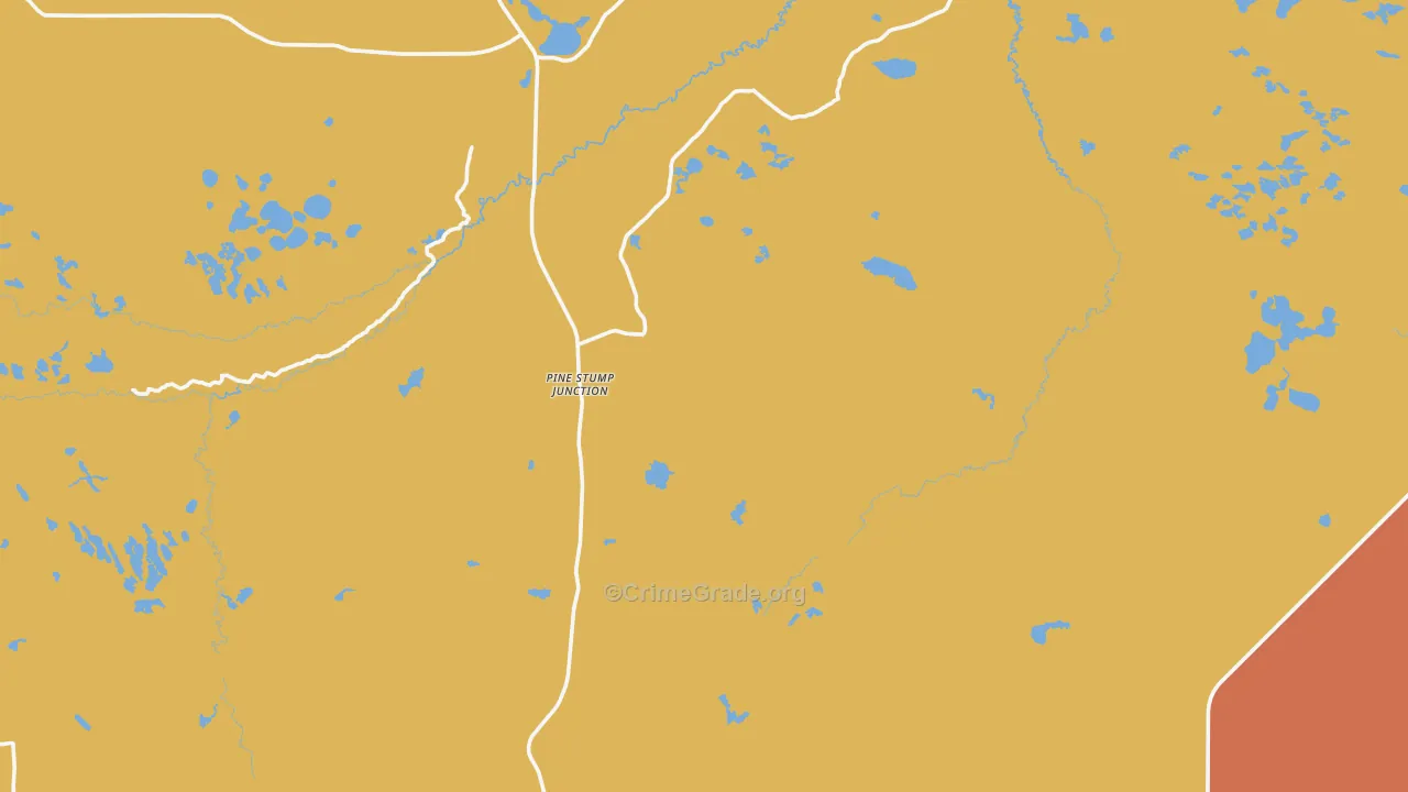 Pine Stump Junction, MI Map of Murder Rates