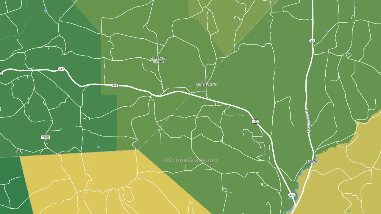 Pine Summit, PA Map of Murder Rates