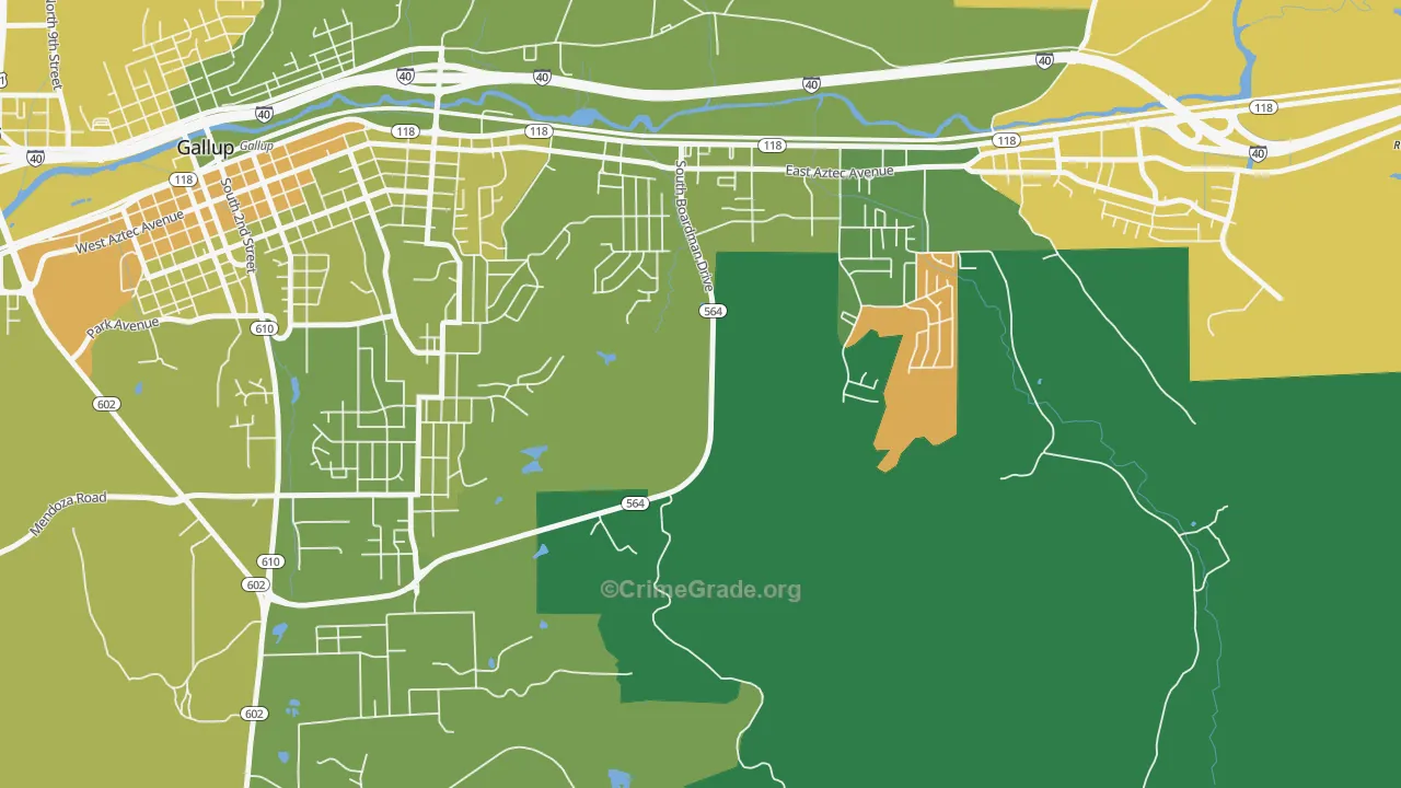 Pinedale, NM Map of Murder Rates