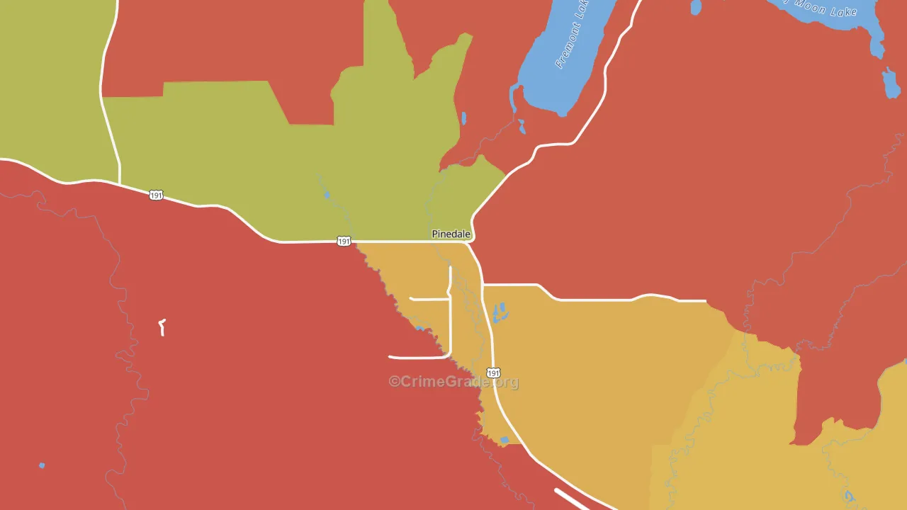 Pinedale, WY Map of Murder Rates
