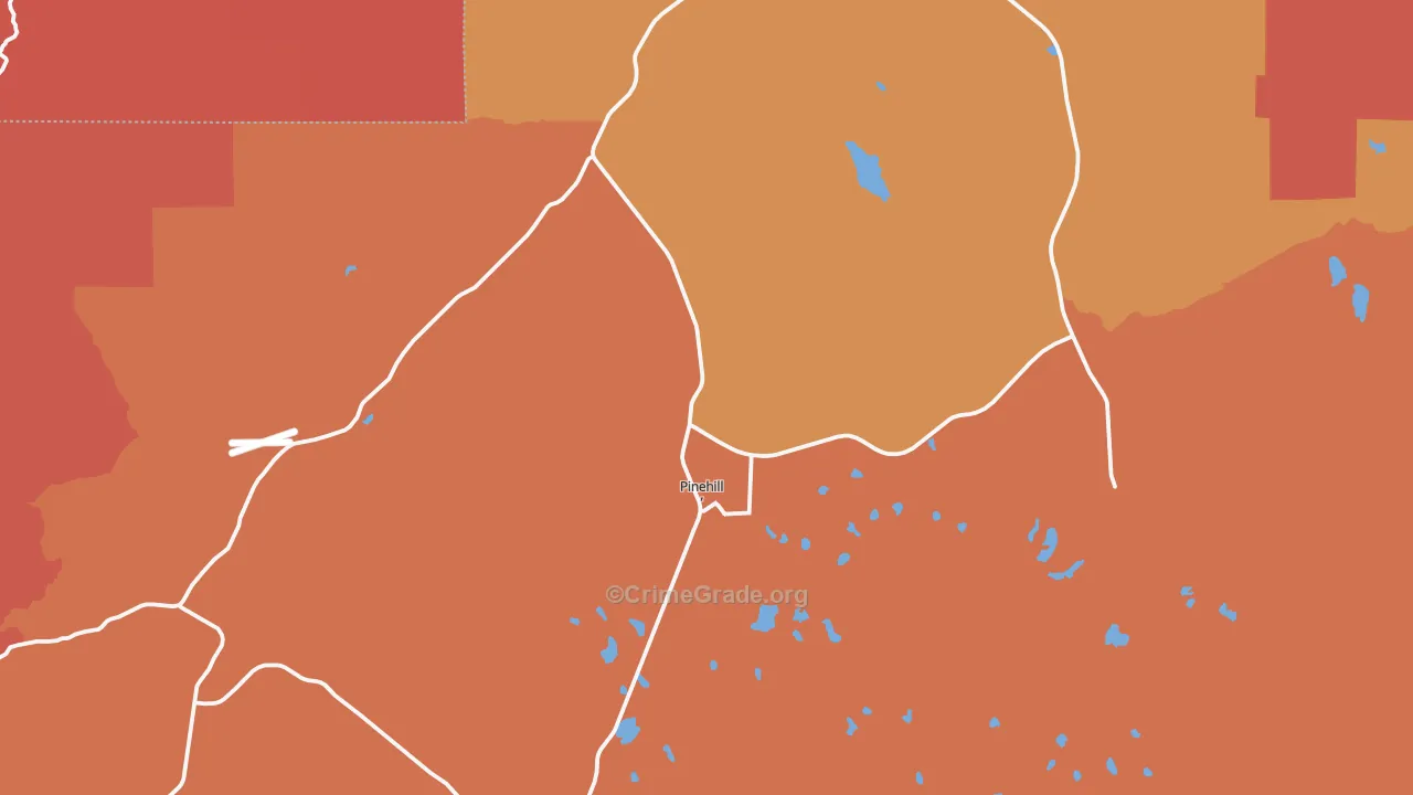 Pinehill, NM Map of Murder Rates