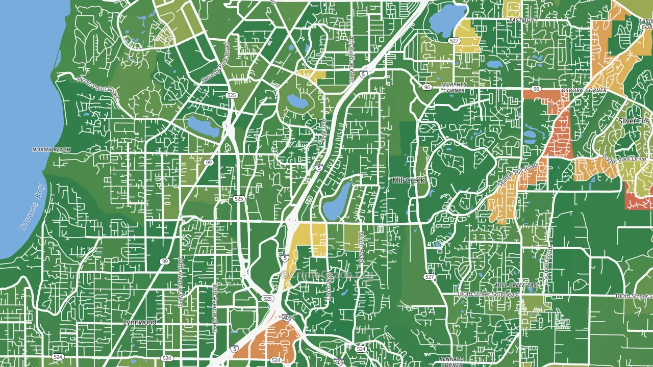 Pinehurst, Everett, WA Map of Murder Rates