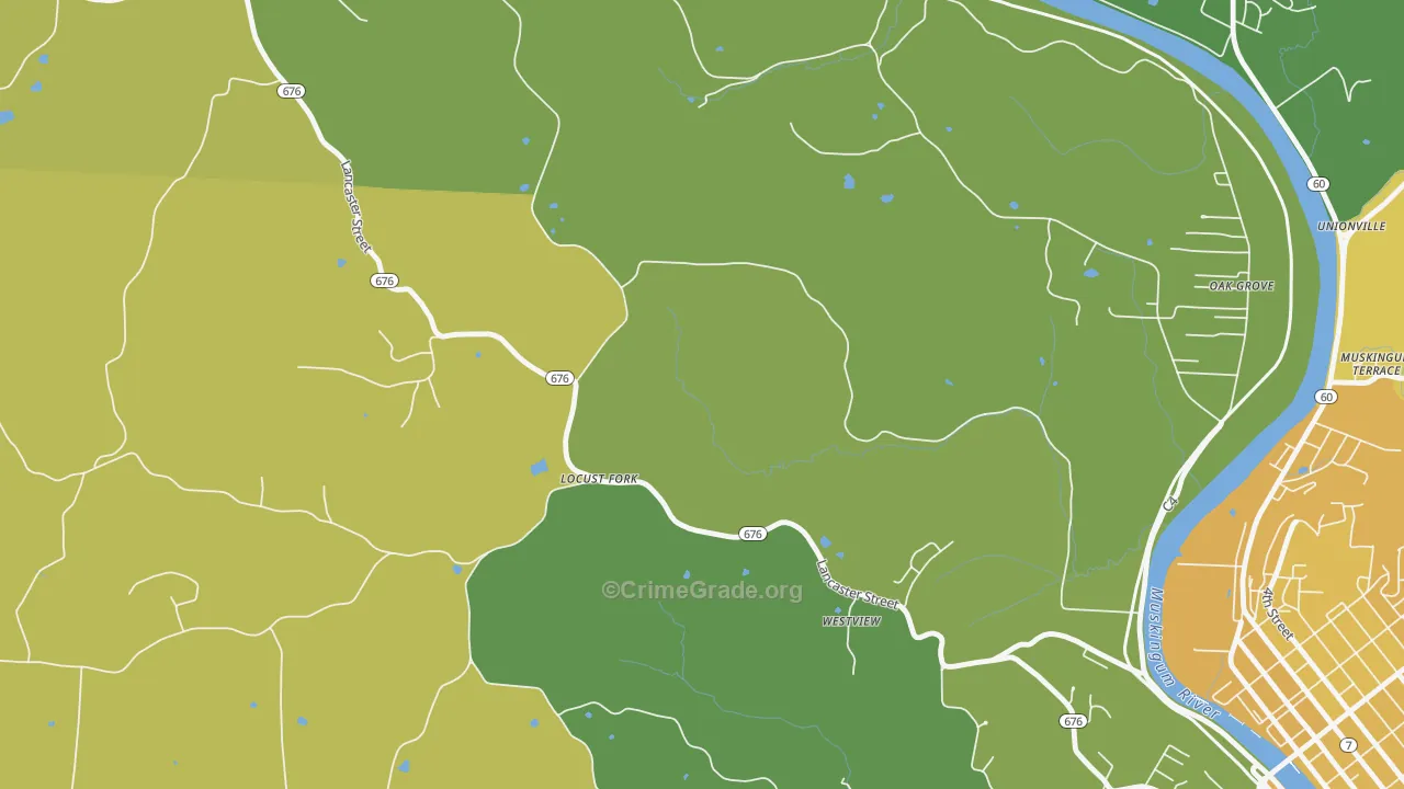 Pinehurst, OH Map of Murder Rates