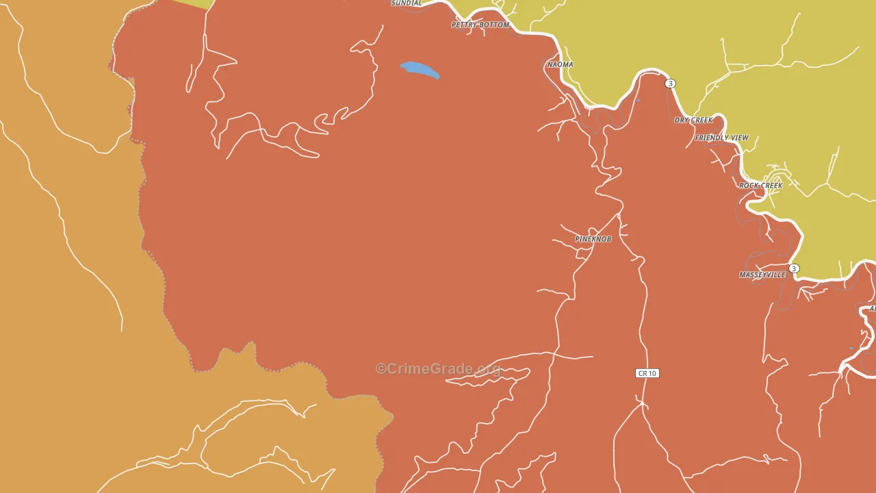 Pineknob, WV Map of Murder Rates