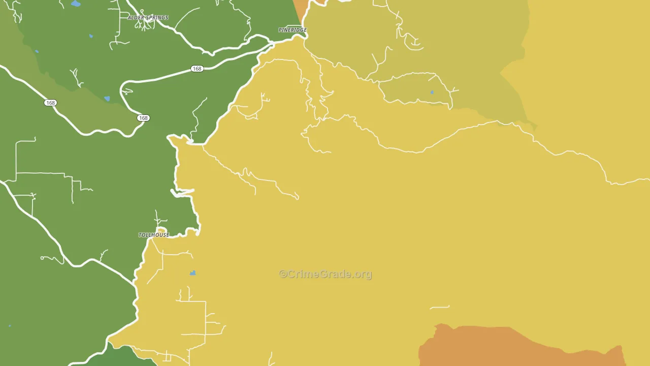 Pineridge, CA Map of Murder Rates