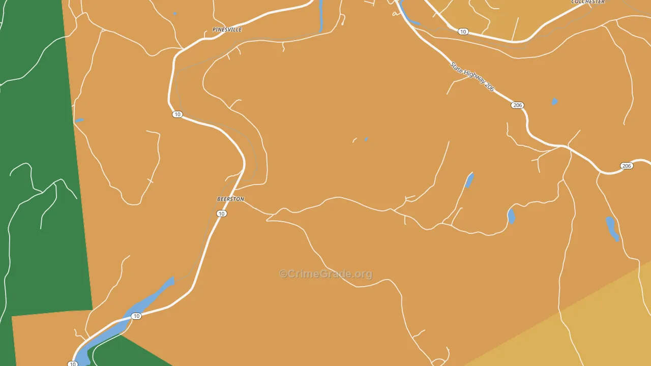 Pinesville, NY Map of Murder Rates