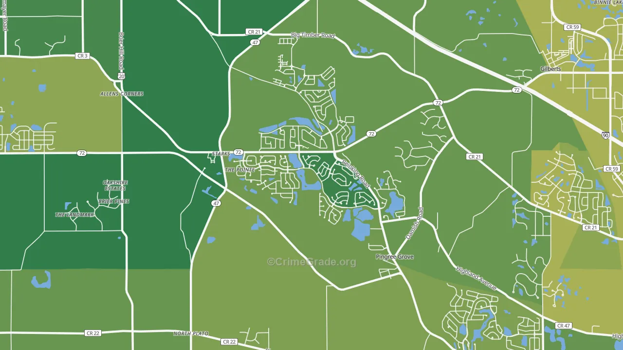 Pingree Grove, IL Map of Murder Rates