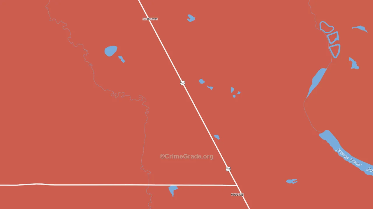 Pingree, ND Map of Murder Rates