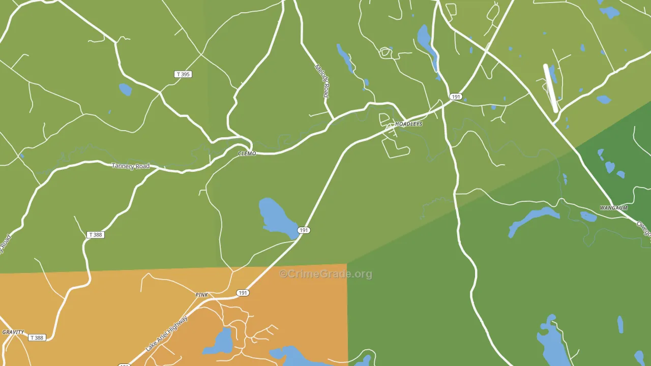 Pink, PA Map of Murder Rates