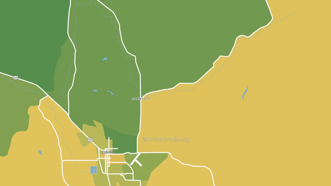 Pinkney City, WA Map of Murder Rates