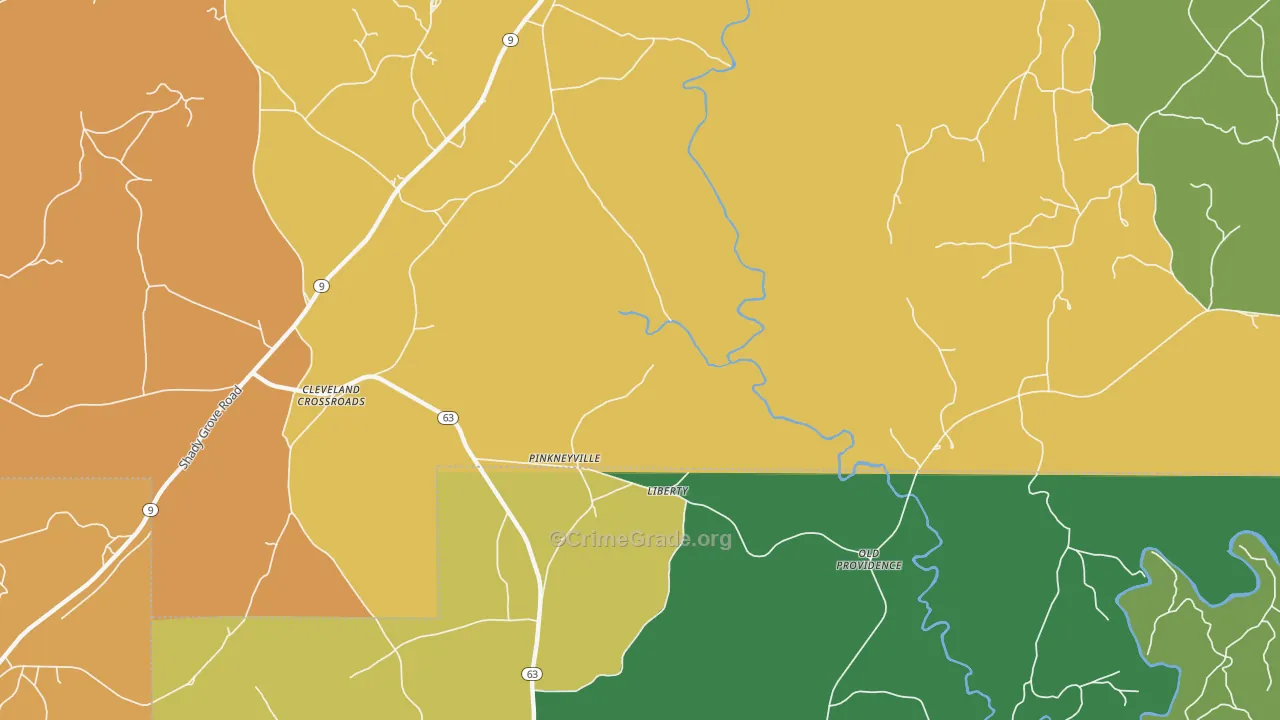 Pinkneyville, AL Map of Murder Rates