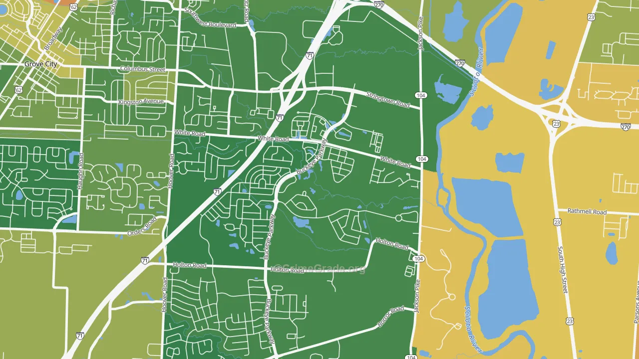 Pinnacle Club, Grove City, OH Map of Murder Rates