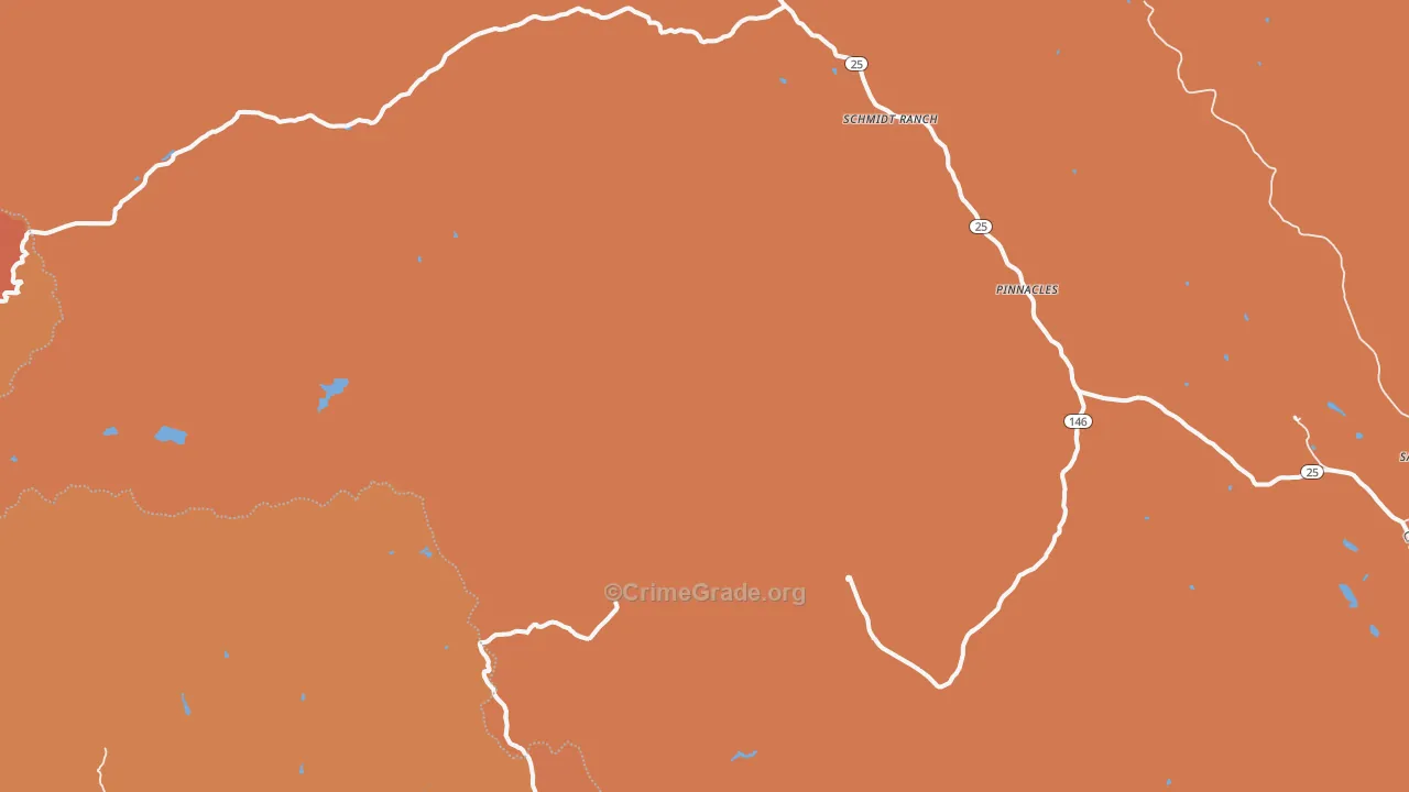 Pinnacles, CA Map of Murder Rates