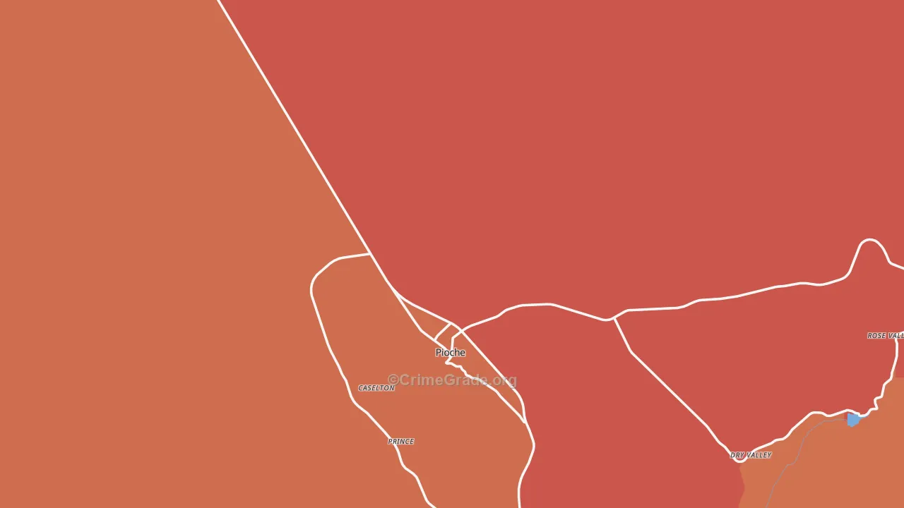 Pioche, NV Map of Murder Rates