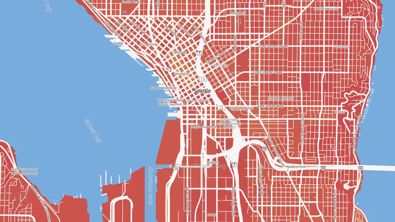 Pioneer Square, Seattle, WA Map of Murder Rates