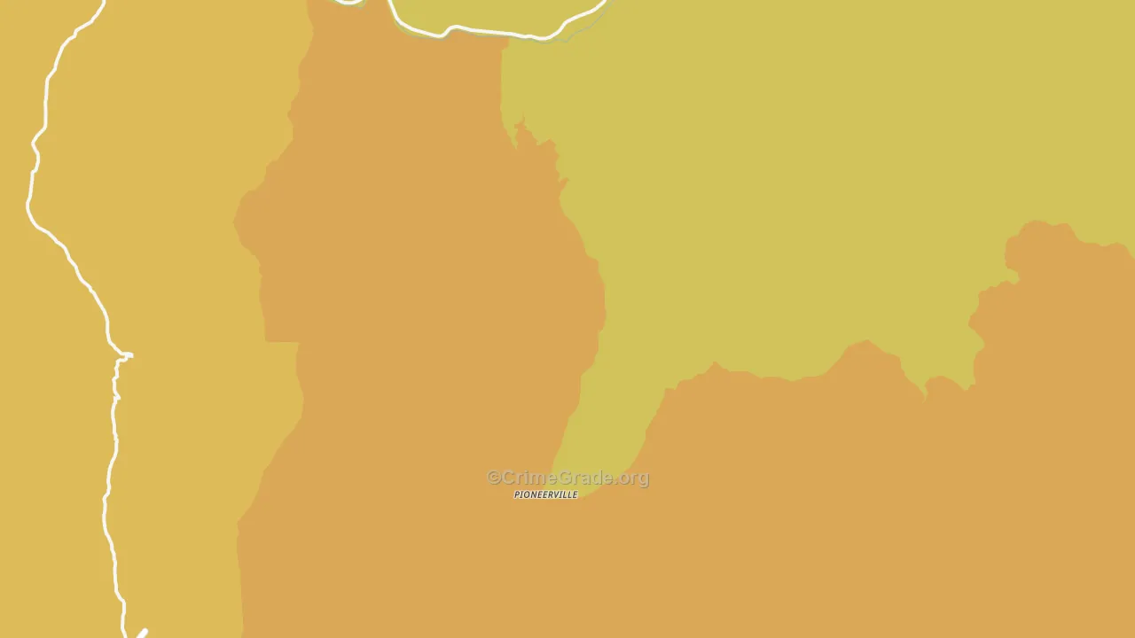 Pioneerville, ID Map of Murder Rates