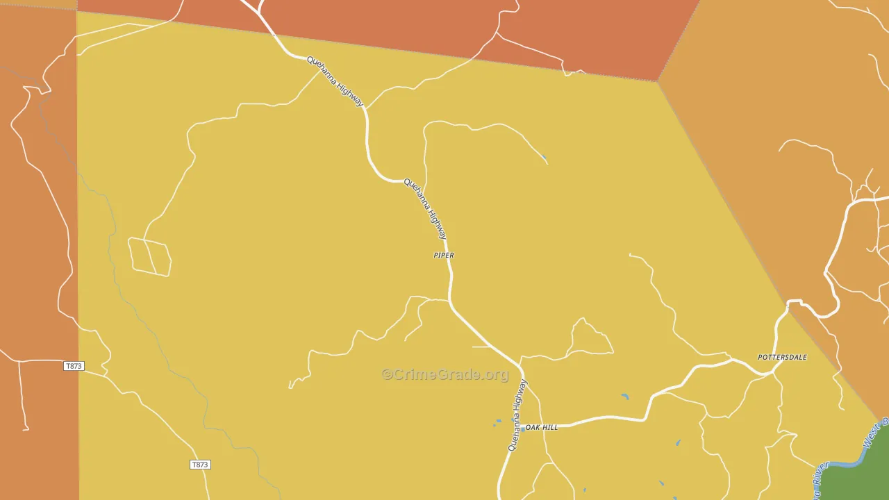 Piper, PA Map of Murder Rates