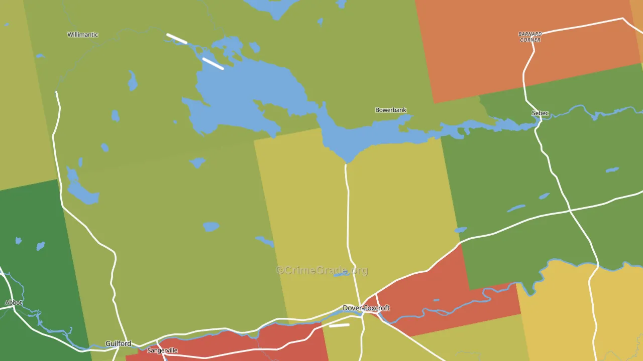 Piscataquis County, ME Map of Murder Rates