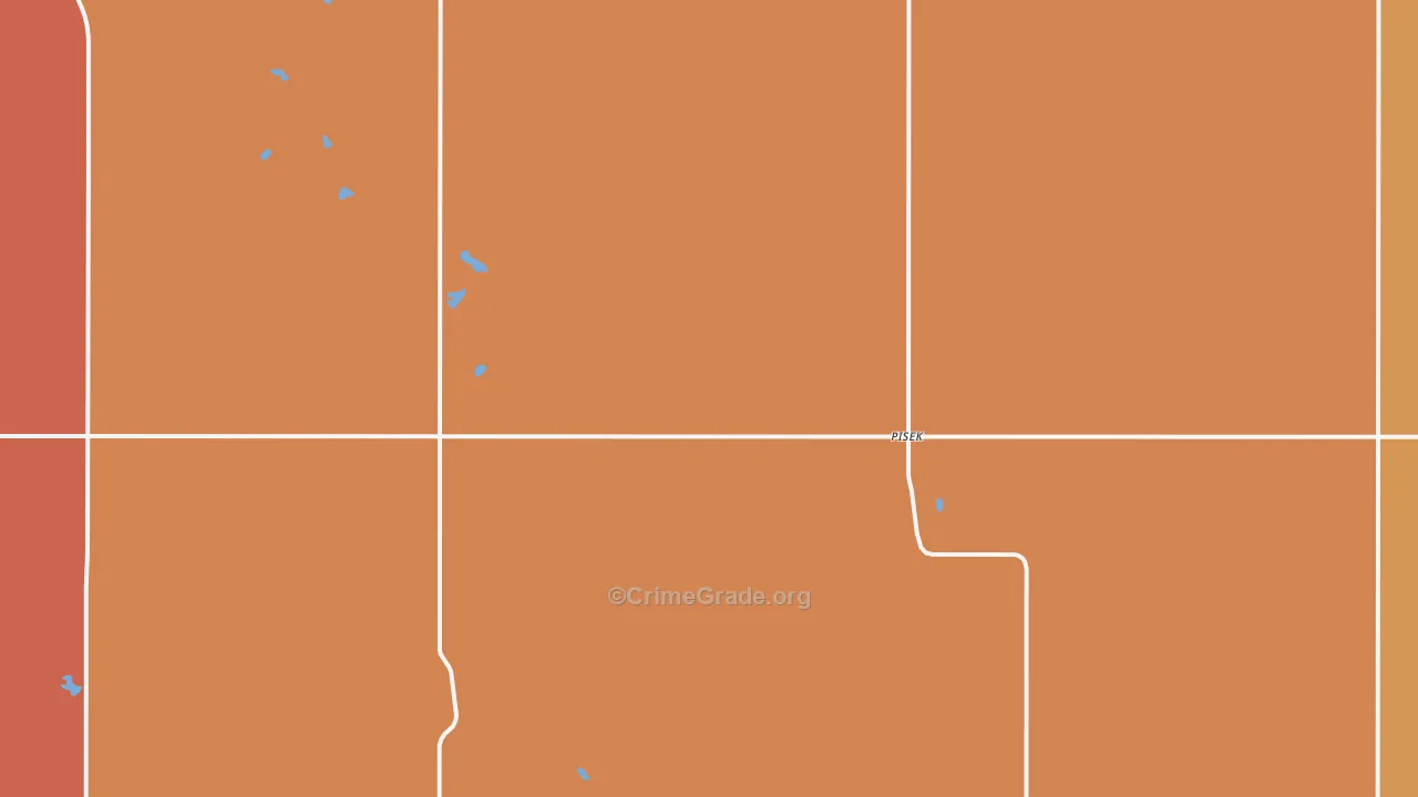 Pisek, ND Map of Murder Rates