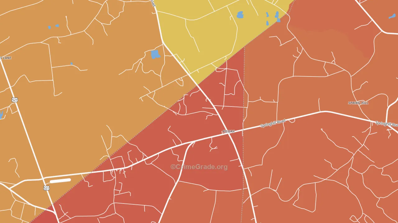 Pisgah, SC Map of Murder Rates