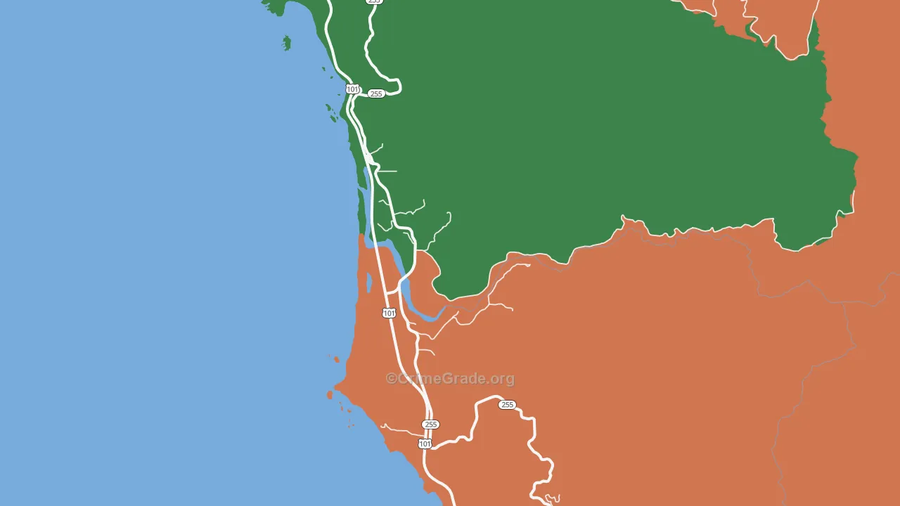 Pistol River, OR Map of Murder Rates