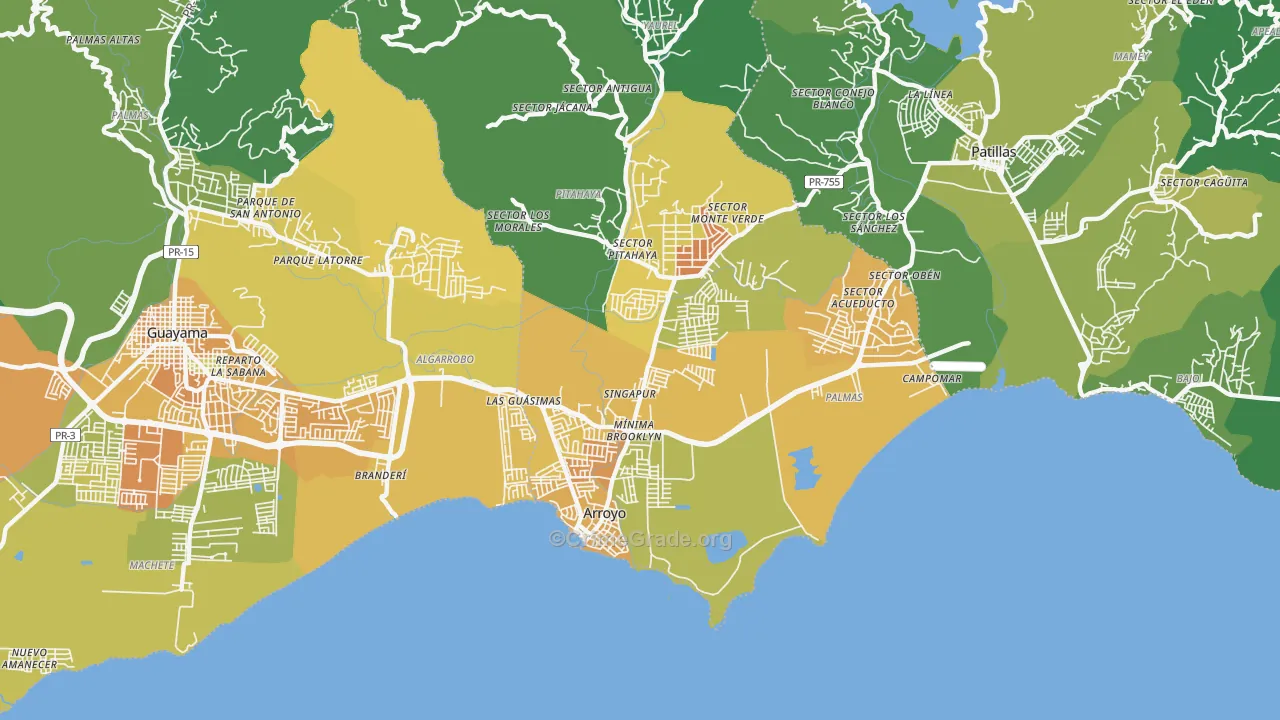 Pitahaya, PR Map of Murder Rates
