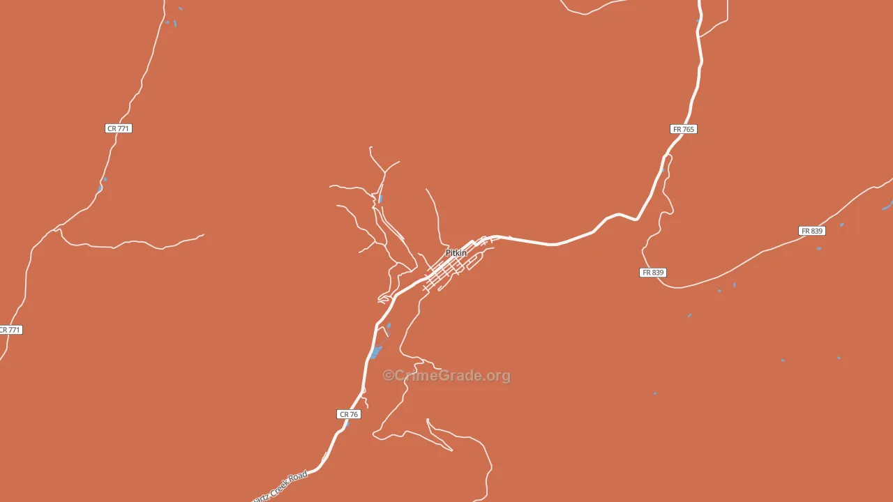 Pitkin, CO Map of Murder Rates