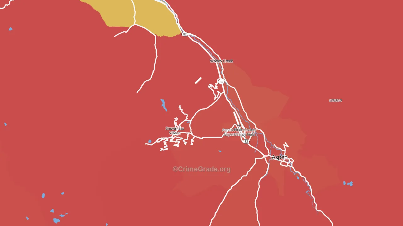 Pitkin County, CO Map of Murder Rates