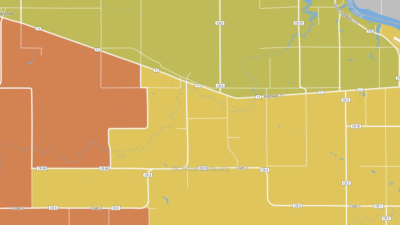 Pitt, MN Map of Murder Rates