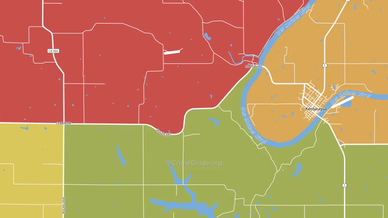 Pittsburg, IA Map of Murder Rates