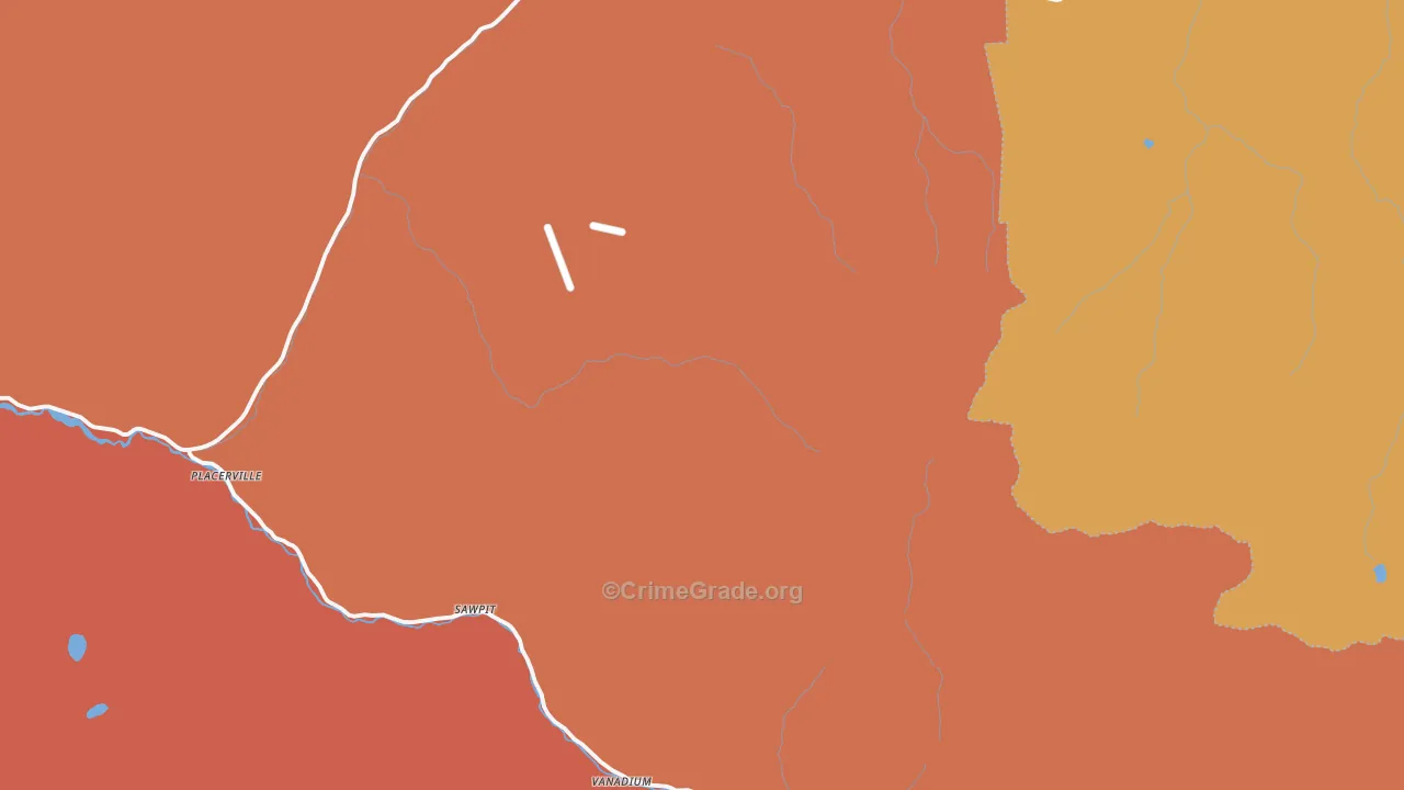 Placerville, CO Map of Murder Rates
