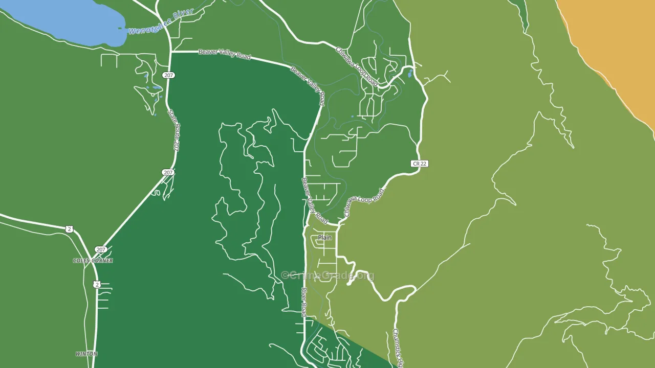 Plain, WA Map of Murder Rates