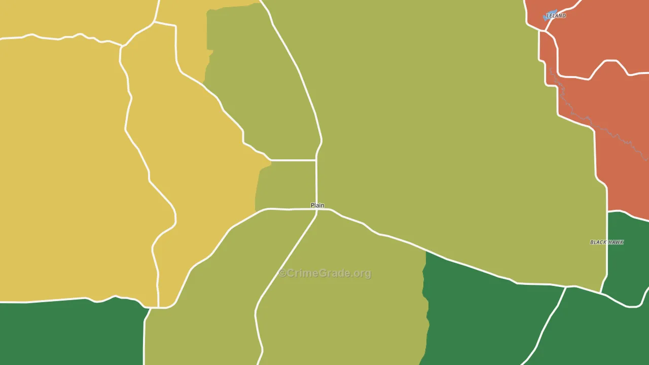 Plain, WI Map of Murder Rates