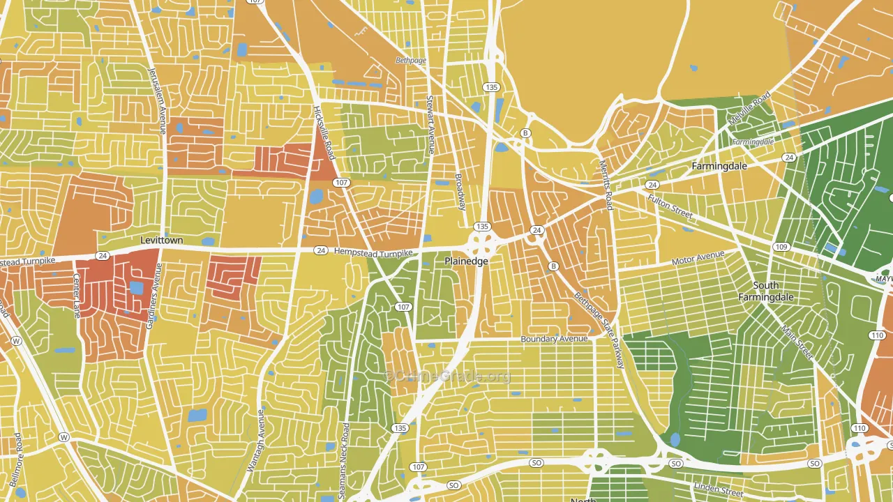 Plainedge, NY Map of Murder Rates