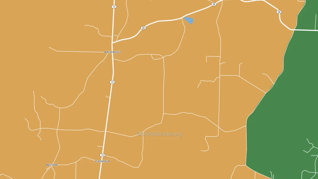 Plainfield, AR Map of Murder Rates