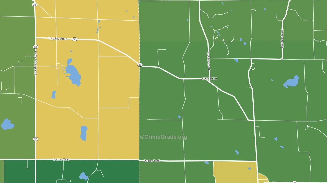 Plainfield, MI Map of Murder Rates