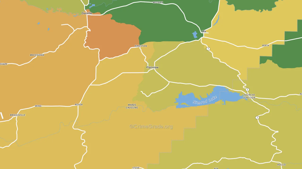 Plainview, AR Map of Murder Rates