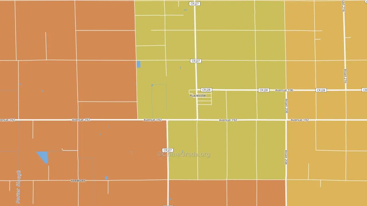 Plainview, CA Map of Murder Rates