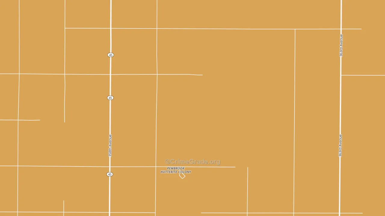 Plainview Colony, SD Map of Murder Rates