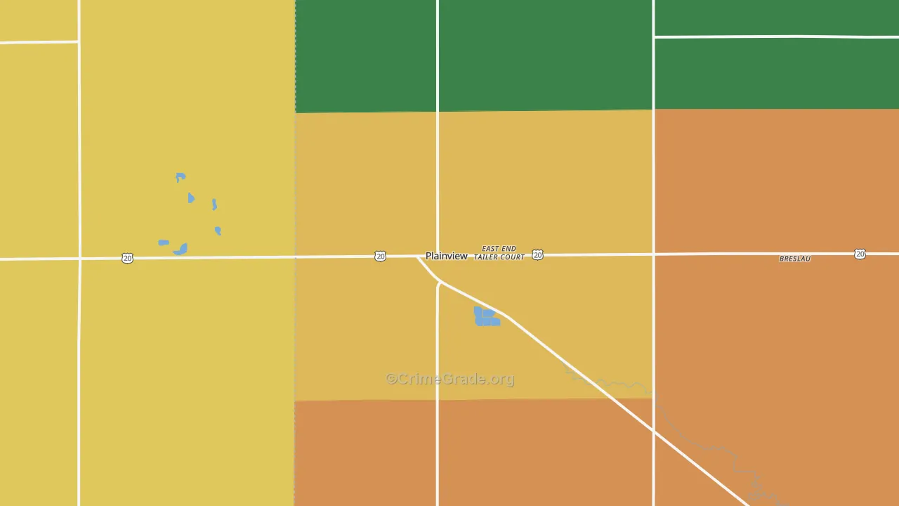 Plainview, NE Map of Murder Rates