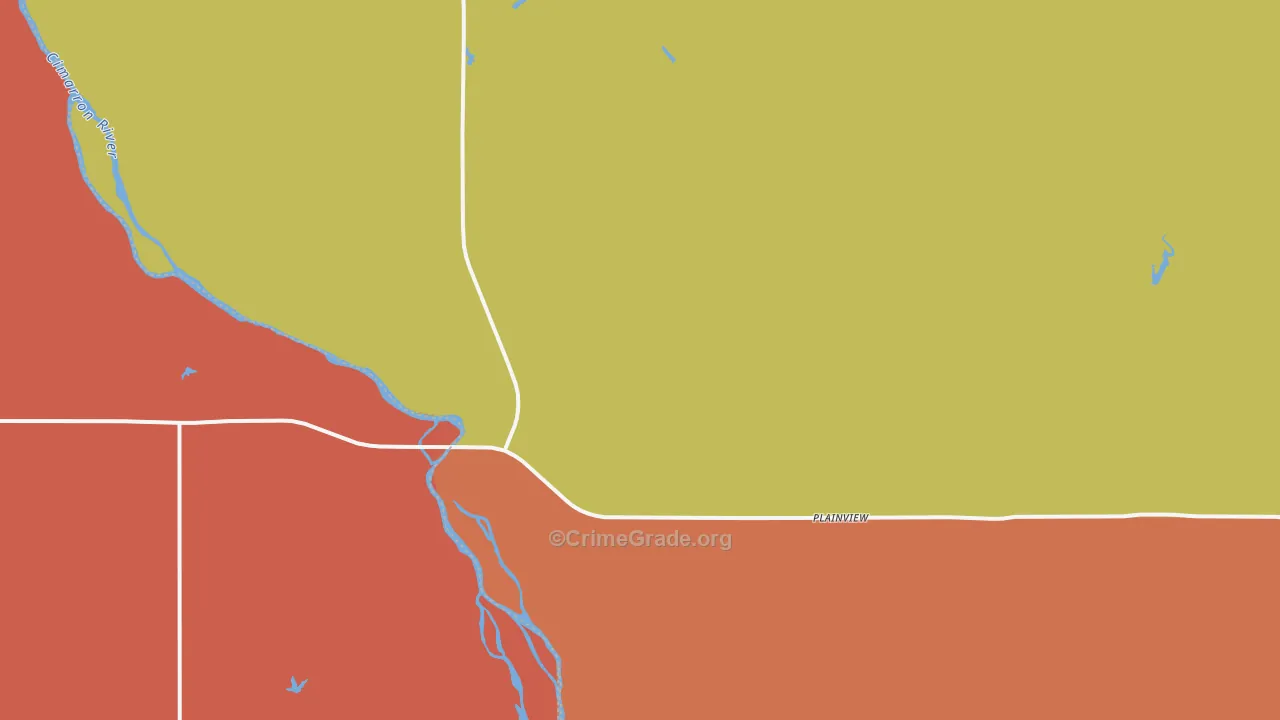 Plainview, OK Map of Murder Rates
