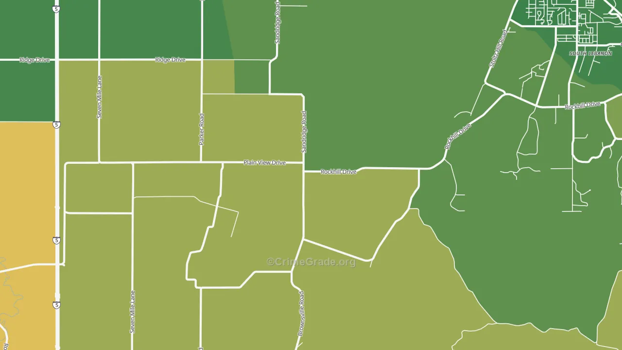 Plainview, OR Map of Murder Rates
