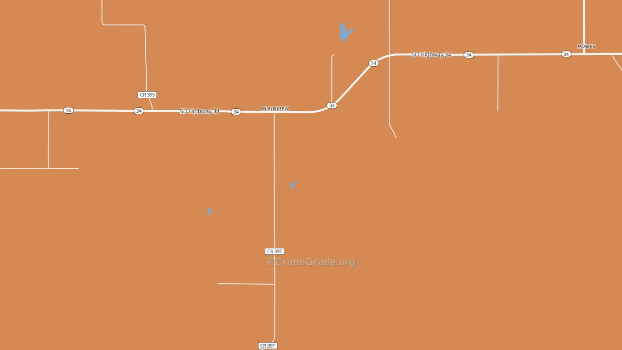 Plainview, SD Map of Murder Rates