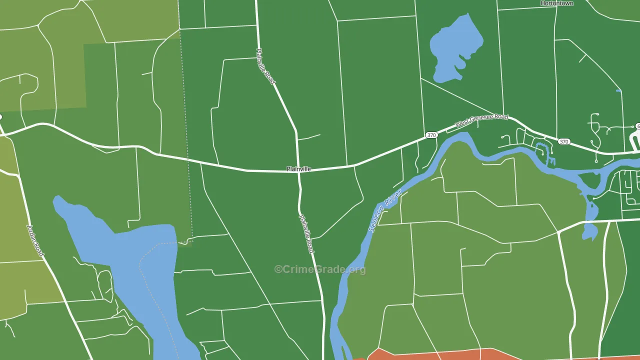 Plainville, NY Map of Murder Rates